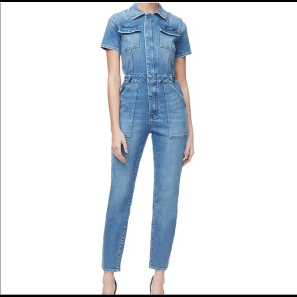 good american jean jumpsuit